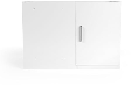 Wasophoogte Armoire pour machine à laver - Module N7 - Réhausseur de machine à laver - Conversion pour machine à laver - 700(D)*1300(B)*910(H) mm - Blanc - Design élégant, peu encombrant et
