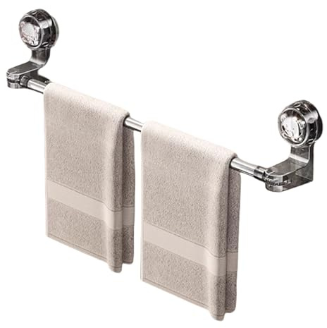 Porte-serviettes de bain télescopiques avec ventouses sécurisées, accessoire de salle de bain solide pour Hosue