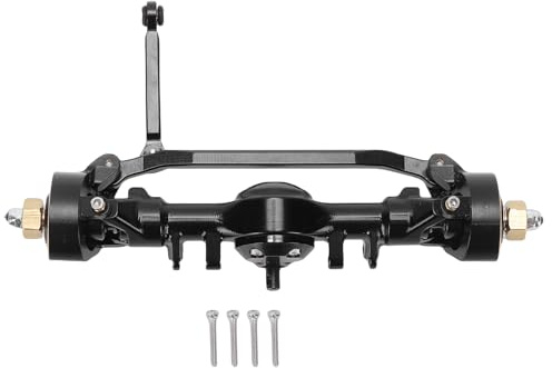 Aatraay RC-framaxel, CNC-anodiserad aluminiumlegering och mässing, för Axial RC bil SCX24 1/24, med förinstallerat lager och styrstopp.