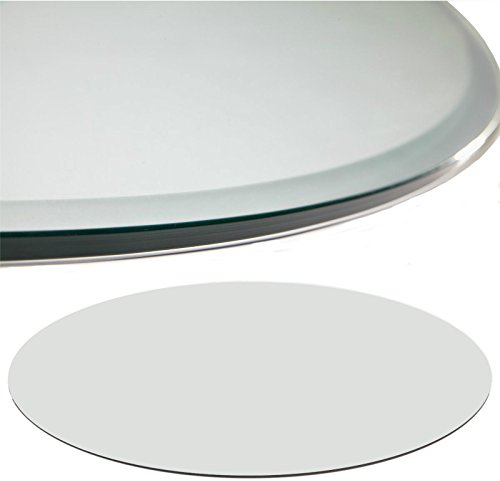 Euro Tische Plaque en Verre 60cm pour Poêle à Bois et Table à Facettes - Protection avec Verre de Sécurité Trempé 6mm, Pare-étincelles de Cheminée (Clair)