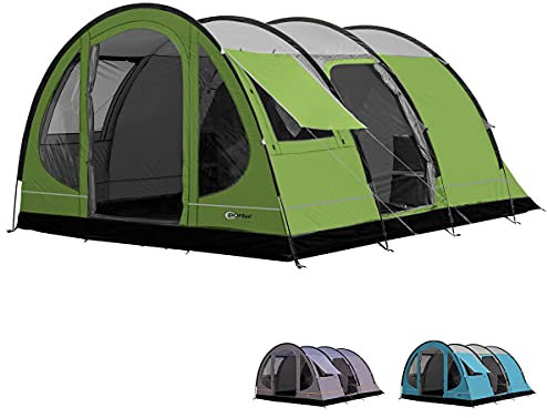 Portal Outdoors Unisex's Gamma 5 Spacious Large Tunnel Tent with Storage Bag, Blue, 5 Person