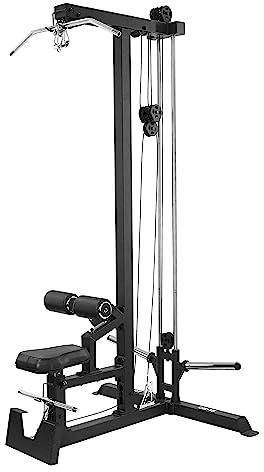 Valor Fitness Heavy-Duty LAT Pulldown and Low Row Machine – Dual Pulley Plate-Loaded Cable System for Home or Commercial Gym, Upper Body Strength Equipment 770 lb Capacity