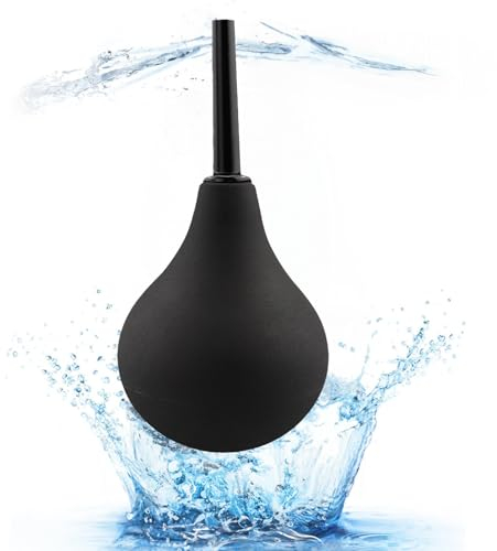 Emotionlin Analdusche 160ML Intimspülung ist aus medizinischem Silikon zur analen und vaginalen Reinigung - für eine effektive Darmreinigung und Intimhygiene (Schwarz)