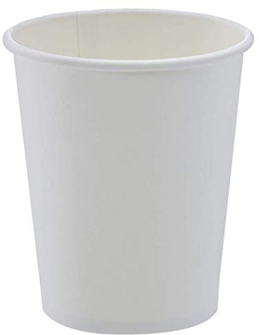 Buchklassiker Vasos de Papel Blanco, paquete de 200, Vasos Desechables de 205 ml / 7 oz, Vsos para Fiestas, ecológicos y reciclables para bebidas frías y calientes, 200 piezas (paquete de 1)