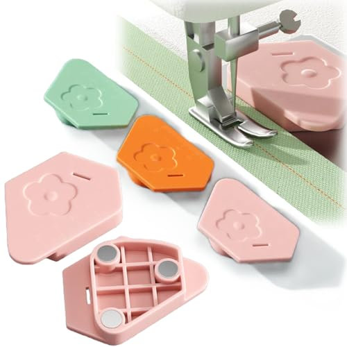 Azttior 3 Stück Nähführungsmagnet Magnetische Nahtführung Silikon-Magnet, Nählineal & Hemmer Guide für Nähmaschine, vielseitiges Nähzubehör & Sewing Accessories, Magnetic Seam Guide For Sewing Machine
