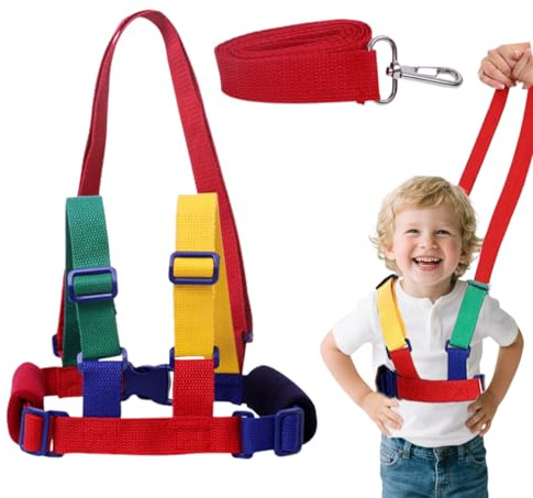 YAUOIPI Anti Lost Toddler Reins,Yellow and Green Walking Harness Baby Safety Walking Harness,Toddler Child Rope Leash Walking Hand Belt for Toddlers Boys and Girls (Yellow and Green)