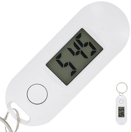 TOYANDONA Digital Keychain Watch with Clip, Silent Digital Clock Keyring for Students, Clip-on Mini Watch for Sports, Backpacks, Exams