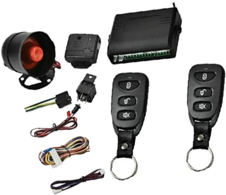 Riloer Sistema di allarme per auto, universale, con telecomando, kit di chiusura centralizzata, compatibile con berline, SUV e camion