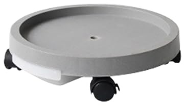 Växtvagn, Med hjul bärbara förtjockade stativ for blomsterträdgårdsplanterare(Grey 24cm)