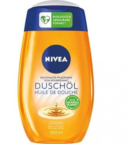 3 aceites de ducha Nivea Natural Oil – para piel seca – 200 ml