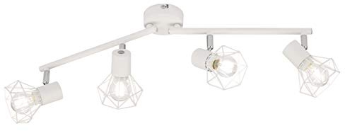 Fischer & Honsel Arco da soffitto Ran 4 x E14 max. 40,0 Watt, bianco, 20393, 60 x 8 x 18 cm (lunghezza x larghezza x altezza)
