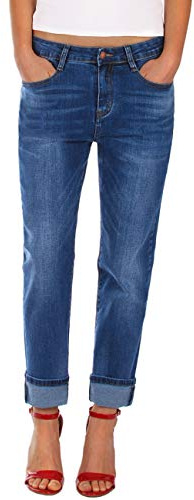 Fraternel Pantalon Jeans Femme Boyfriend Bleu XS