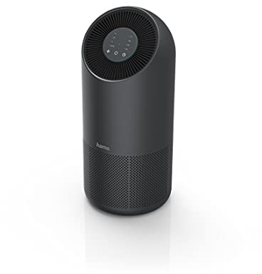 Hama Luftreiniger mit App filtert 99,95% Viren, Pollen, Tierhaare, Hausstaub (3-fach Filter mit Hepa, ideal für Allergiker, Aktivkohlefilter gegen Gerüche, Schlafmodus, Räume bis 65m2/250m3/h) grau