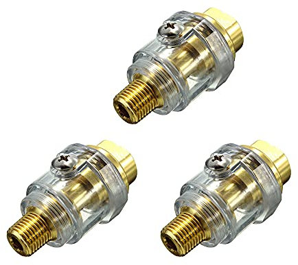 Kaimeilai 3 Piezas Mini Lubricador De Línea, Mini Lubricadores de Aceite, Lubricador para Engrasar Herramientas, para Tubos de Herramientas neumáticas y de compresor de Aire