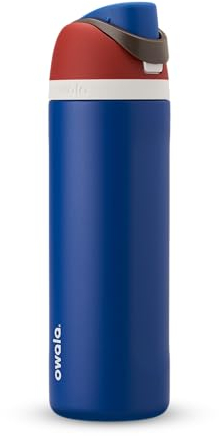 Owala Marvel FreeSip Insulated Stainless Steel Water Bottle with Straw for Sports and Travel, BPA-Free Sports Water Bottle, 24 oz, Captain America