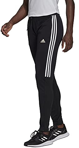 Adidas Donna Sereno AEROREADY Cut 3-Stripes Slim Tapered Pants, Black/White, XL