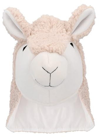 NET TOYS Witzige Lama Mütze - Beige-Weiß - Angesagte Unisex-Kopfbedeckung Tiermütze Alpaka