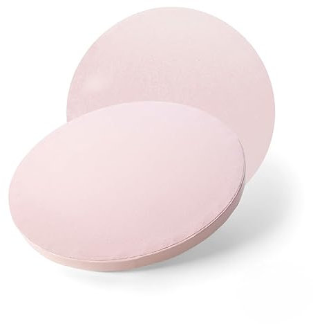 GLOTOMANIA - Base para Tarta Redonda - Calidad Profesional - Versátil y Fácil de Manejar - Pack de 3 Unidades - Superficie Liso y Brillante - 25 x 1.2 cm, Rosa