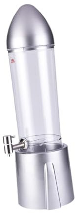 Colcolo Dispensador de cerveza Torre de cerveza Vertedor de cerveza de mesa Dispensador de bebidas brillante de gran capacidad de 3 l para RV Salón Pub Fiesta, Plata