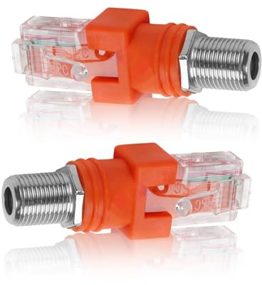 Nevoluxer 2 Stücke Coax to Ethernet Adapter – Moca für DSL Adapter – F-Buchse auf RJ45 Stecker, Koaxial Hohlkoppler, Signal Konverter, Kompatibel mit BNC-Leitung.