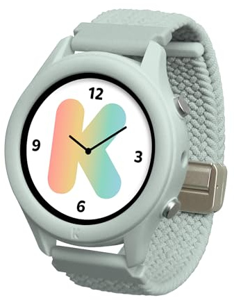 KIDYWOLF - K-Watch Verte - Montre Numérique Interactive Enfant OLED 8ans+ | Première montre numérique enfant, écran OLED, lampe LED intégrée, bracelet ajustable et coloré