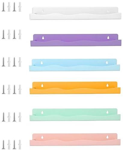Estante acrílico para esmalte de uñas, estante de almacenamiento montado en la pared, estantes de esmalte de uñas para pared, para dormitorios, guardería, apartamentos, peluquerías, tiendas minoristas