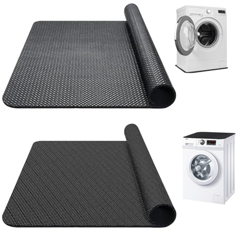 Alfombrilla antideslizante antivibración para lavadora, 60 x 60 cm, alfombrilla para lavadora y lavadora, alfombrilla antivibración, también se puede utilizar como alfombrilla para nevera o