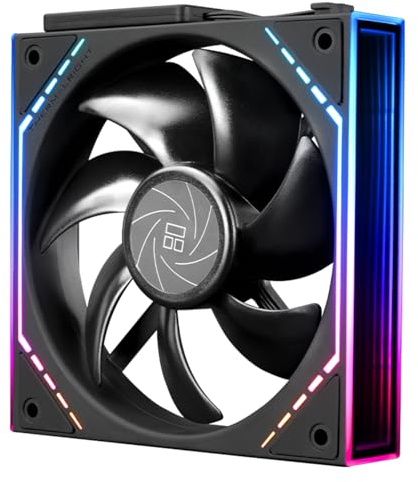 Thermalright Ventilador de caja TL-M12Q de 120 mm silencioso, función PWM, efectos de iluminación Infinity Mirror ARGB, nuevo módulo de chip de alimentación simplifica la gestión del cableado