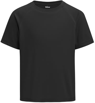 Arshiner Chemise UV à manches courtes pour garçons - Protection solaire UPF 50+ - T-shirt d'été à col rond - Séchage rapide - Pour la plage et la piscine - 5 à 12 ans | T-shirt de natation d'été à col rond à séchage rapide pour la plage et la piscine