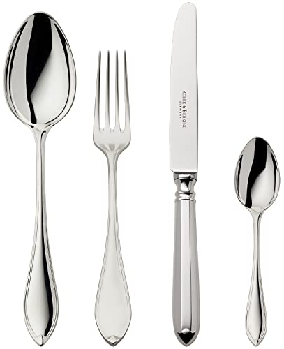 Robbe & Berking Navette 4 pzas. Cubiertos de menú (Chapado Macizo en Plata con 150 g)