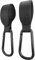 Baby Uma Premium Kinderwagenhaken in Lederoptik (2er-Pack) - Universelles Kinderwagen Zubehör, Karabinerhaken Groß & rutschfest, 5 kg Belastbarkeit pro Karabiner (Schwarz)