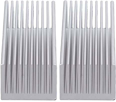 Kylflänsar, hög effektivitet stor kontaktyta 2 st aluminium kylfläns Kompakt storlek för elektroniskt chip för kraftkort(Utan lim)