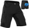 Cycorld MTB Hose Herren, Schnelltrocknend Mountainbike Hose Fahrradhose Radlerhose mit 4D Sitzpolster, Elastische Outdoor Sport Herren Shorts (Schwarz, XL)