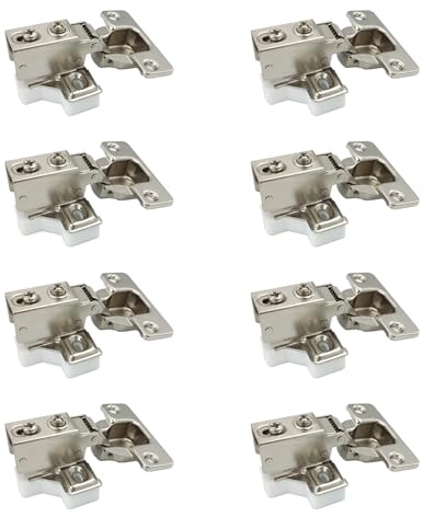 LIKERAINY 95 Grado Battuta Interna Mini Cerniera del Telaio 35mm con Ammortizzatore per Porta Cerniere Corte per Mobile da Cucina Gabinetto Armadio Porte 8 Pezzi
