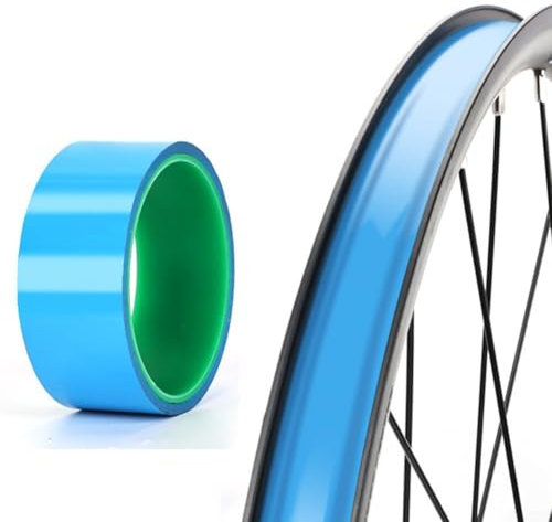 Robustes Fahrrad-Felgenband für schlauchlose Reifen, 10 m Länge, blau, PET-Material (32 mm x 10 m)