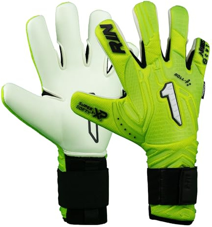 Rinat Guante de Portero Aries Némesis Prime, Verde/Blanco, Unisex Niños