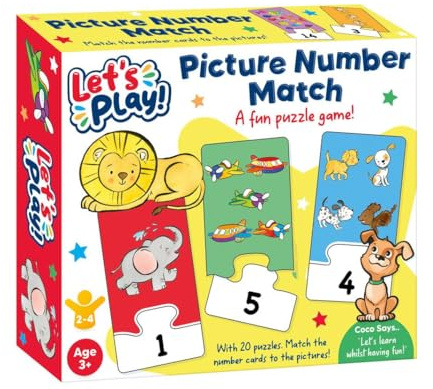 Kids Picture Number Matching Fun Puzzle Card Game Learning Counting Early Development Maths Memory