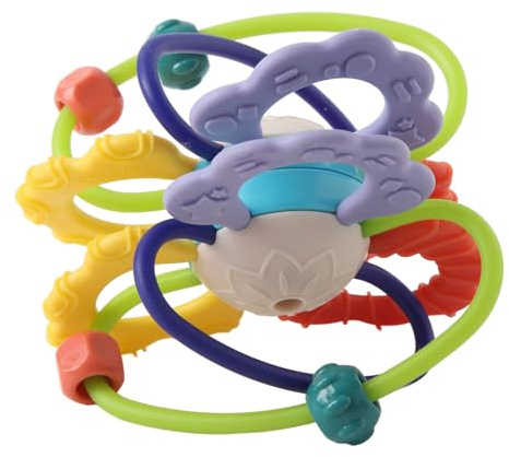 Aoaoy Bola de Dentición, Bola de Mordedor, para Bebés con Forma Esférica, Diseño Fácil de Agarrar, Materiales Seguros, Promueve la Coordinación Ojo-mano, Ayuda en el Desarrollo
