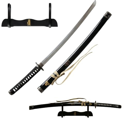 Glac Store Katana Kill Bill Decorativa con Supporto incluso, Replica Non Affilata da Collezione, Spada Samurai 102 cm, 3 Modelli con Incisioni (Kill Bill 1)