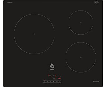 Balay 3EB864ER - Placa de inducción, 60 cm, 3 Zonas de cocción, Zona 24 cm I Sin bisel I Año 2021, color negro