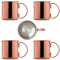 ALANDIA Kupferbecher Moscow Mule Becher 4er Set glatt Barware | Außen verkupfert, innen Edelstahl | Roségold | Auch für Gin Tonic bestens geeignet