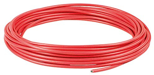 Schwabe Câble de raccordement H07V-K 5 m 6,0 mm² Conducteur en cuivre Fin pour câblage Accessoires électriques et câble de véhicule PVC pour Caravane et Camping Rouge