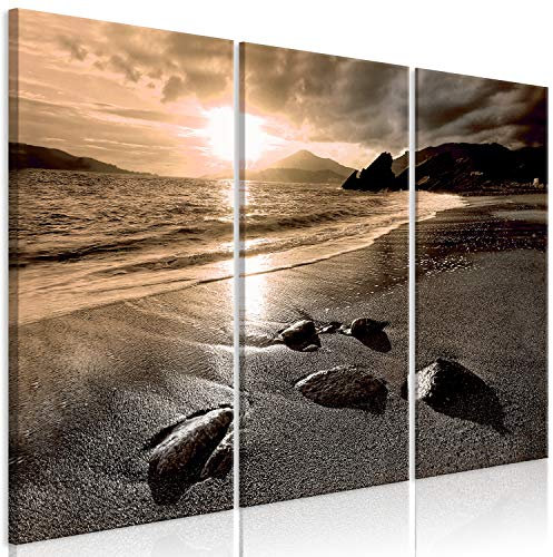 murando - Quadro Acustico Mare 3 pezzi schiuma acustica Quadri Moderni Camera da Letto Matrimoniale - Stampa su Tela - Pannelli Fonoassorbenti Decorativi - Fonoassorbente Acustiche