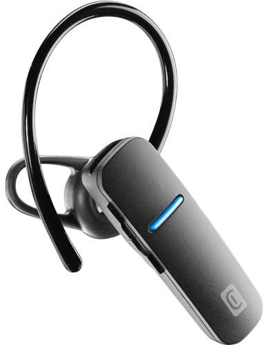 cellularline | Sleek | Écouteurs Casque Mono Bluetooth® Ergonomique - Talk Time 5,5 Heures - Play Time 6 Heures - Charge Time 1,5 Heures - avec Assistant Vocal - Noir