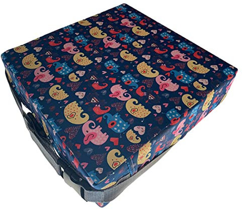 Sitzerhöhung für den Tisch, dicker erhöhender Tisch – waschbarer Kindersitz mit 2 Gurten und Sicherheitsschnalle für Esstisch, tragbares erhöhtes Kissen Nupaque