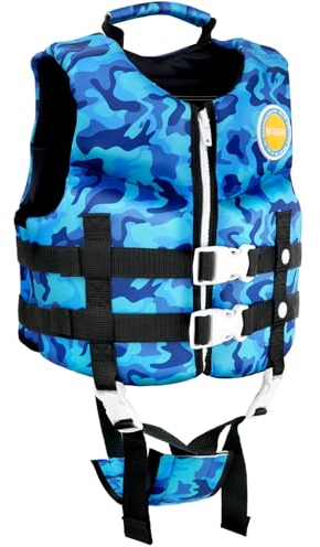 PROTAURI Kinder Schwimmerjacke - Jungen Mädchen Neopren Schwimmen Jacke Kleinkind Schwimmen Lernen Badeanzug Bademode Schwimmtraining Hilfe for 2-9+ Jahre/50N