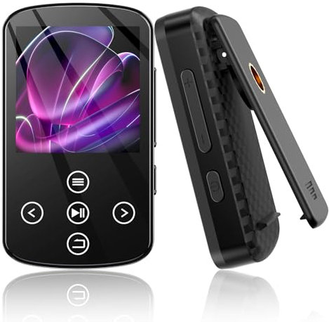 MP3 Player Bluetooth mit Clip : KOVCDVI MP3 Player Kinder 64GB Unterstützung FM Radio Recorder E-Book Reader Wecker OTG Unterstützung bis zu 128GB TF Karte