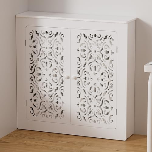 Radiator Cover Cabinet Shelf,Heater Covers for Radiators,Heating Cabinet Storage Shelf,Decorative Cabinet Radiator Shelf Organizer,Shielding Storage Design,Organizer Bathroom Floor Cabinet(50x60x15cm)