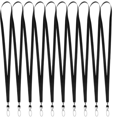 10 Stücke Schlüsselbänder Umhänge Schlüssel Umhang Nylon Lanyard Schlüsselband Umhängeband Mit Drehbarem Metallclip, Schlüsselanhänger Band für Schlüssel, Ausweise