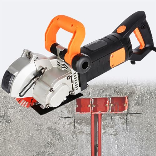 Beachtiful Rozadora de Muros de 4800 W, Cortadora de Hormigón, Máquina Cortadora de Ranuras para Muros, Rozadora, Máquina Cortadora Ranuras Eléctrica, Cortadora Ranuras para Muros, con 5 Hojas Sierra
